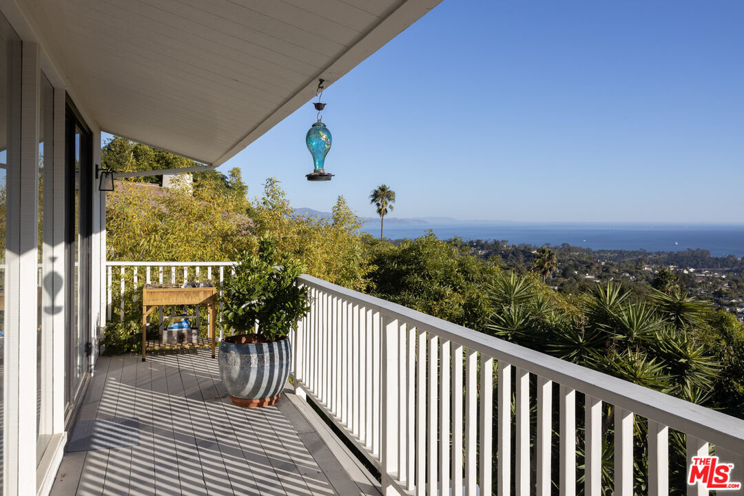 624 Las Alturas Road Santa Barbara, CA 93103 - Photo 8 of 22 a view of a balcony with wooden floor