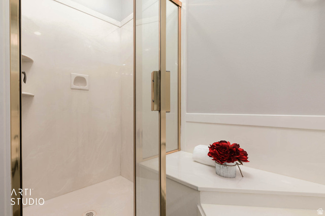 2158 Balboa Way St. George, UT 84770 - Photo 18 of 40 Full bathroom featuring a marble finish shower