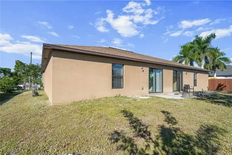 a house view with a garden space