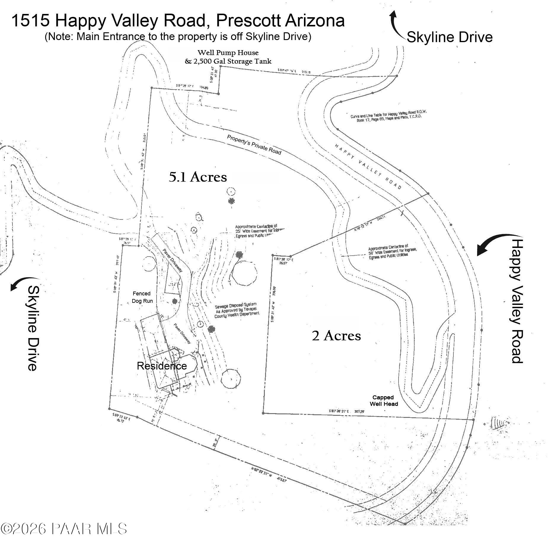 1515 North Happy Valley Road, Unit 5 01 AC Prescott, AZ 86305 - Photo 69 of 77 Lot Builder Plans showing well location