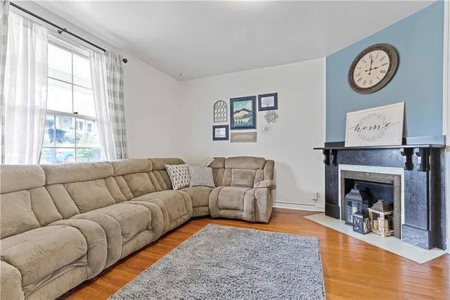 a view of an entryway with a rug