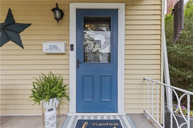 a view of a chairs in a patio