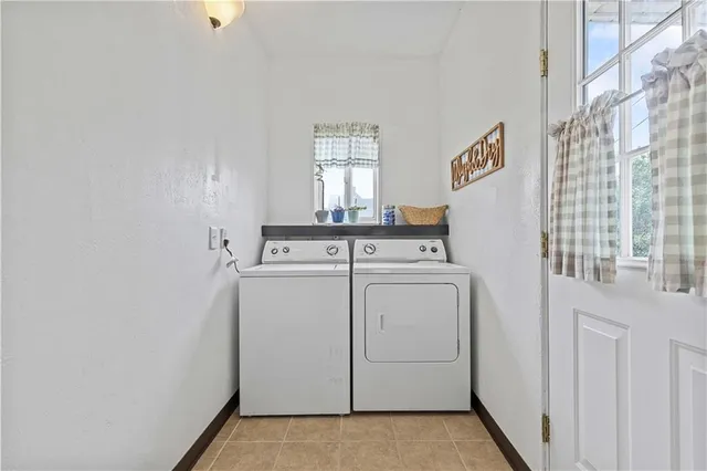 a view of a door and a window