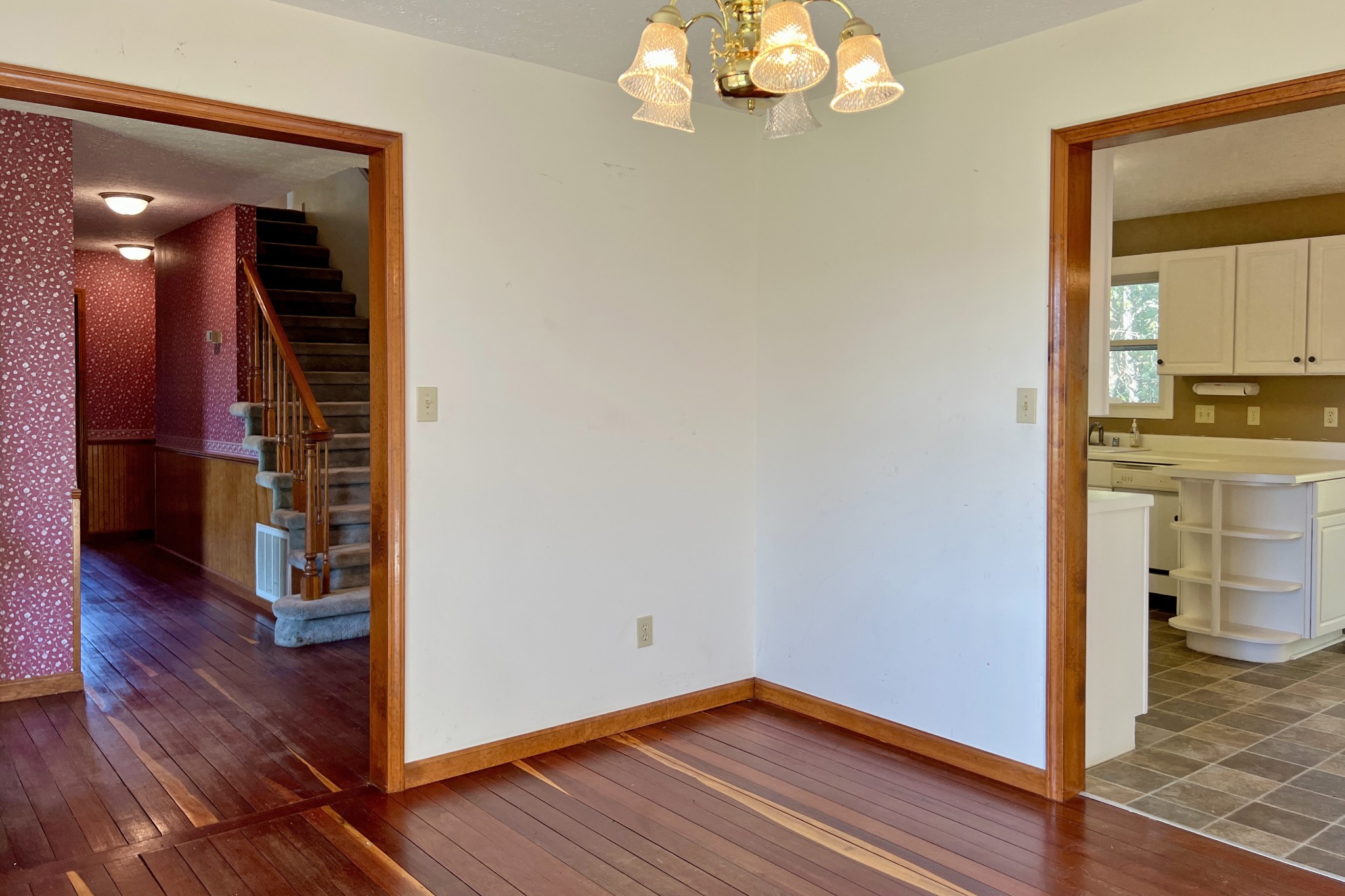 1015 Salem Road Franklin, KY 42134 - Photo 5 of 61 a view of a hallway with wooden floor and staircase