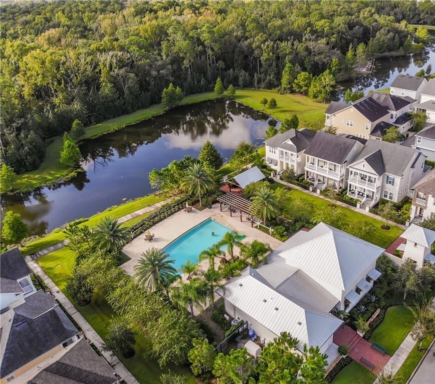 1515 Resolute Street Celebration, FL 34747 - Photo 37 of 39 an aerial view of a house with a garden