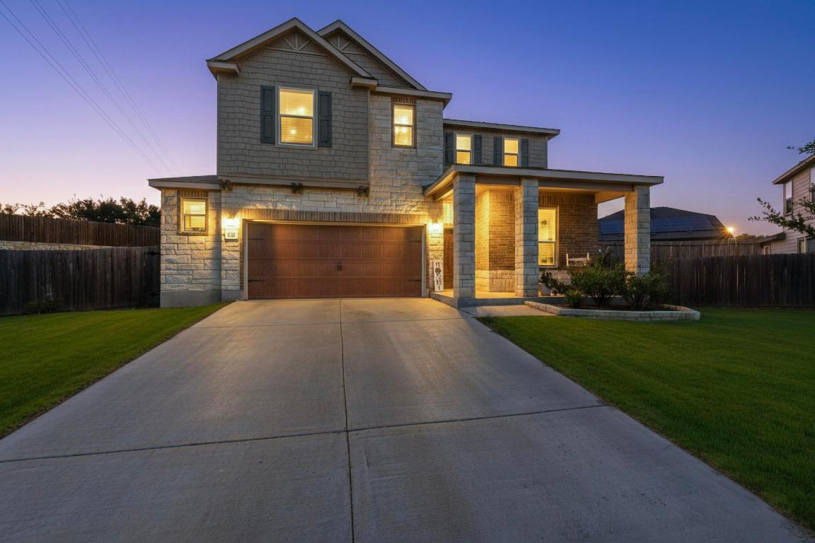 186 Azure Cove Kyle, TX 78640 - Photo 1 of 1 a front view of a house with a yard