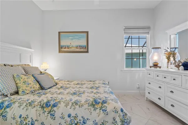 a room with a large window