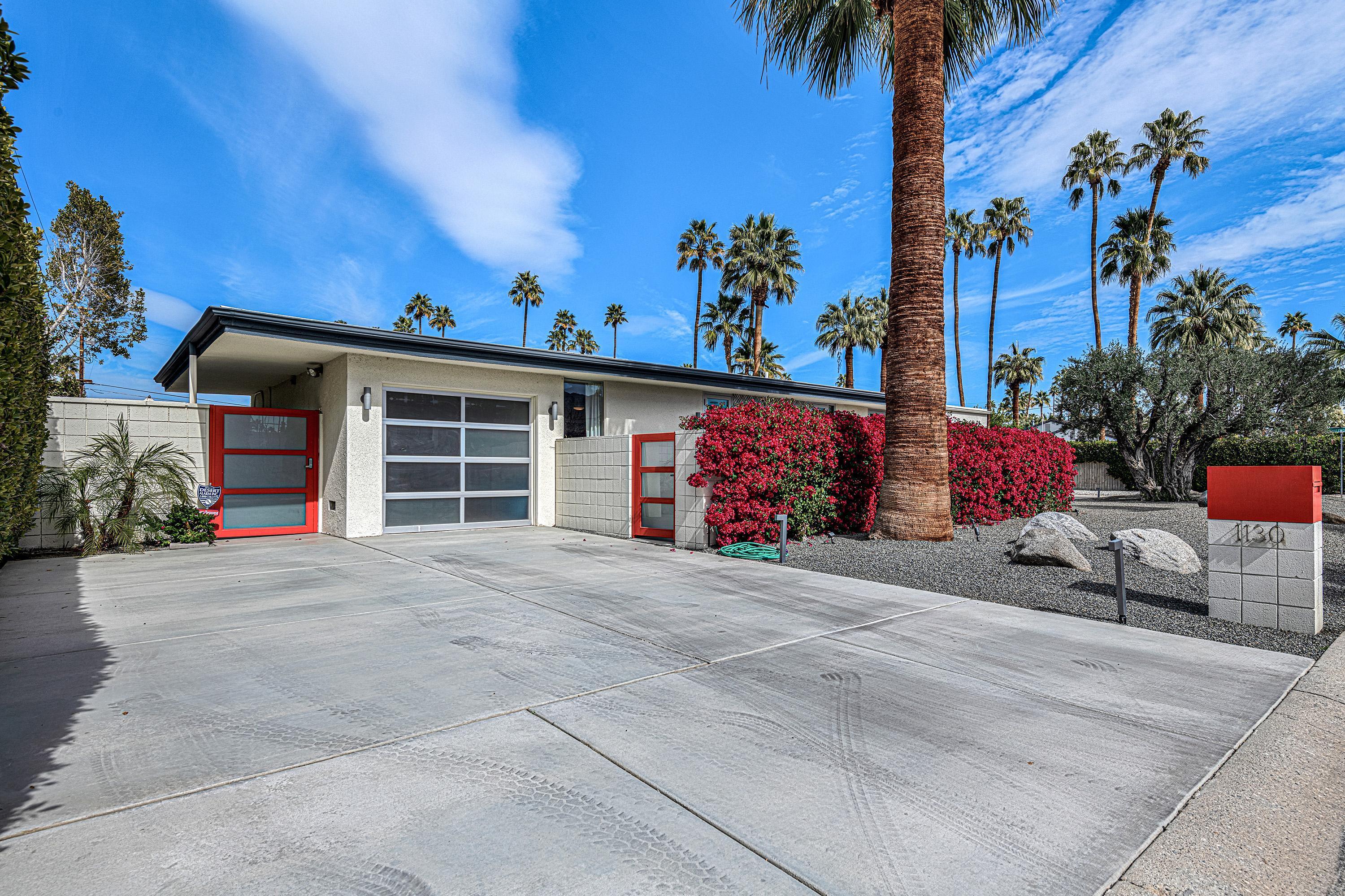 1130 East Deepwell Road Palm Springs, CA 92264 - Photo 35 of 55 front view of a house with a garage