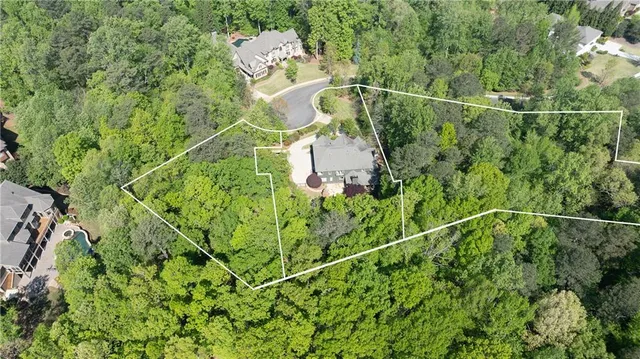 a bird view of a house