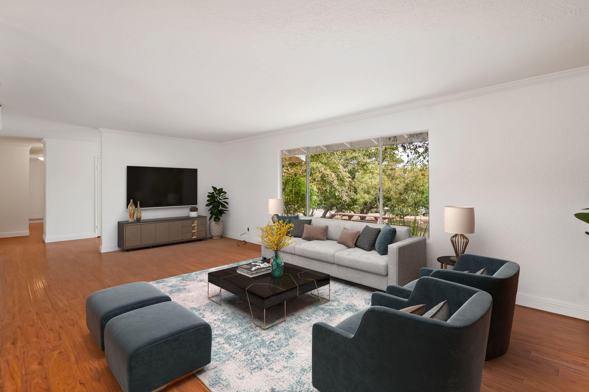 5002 Foothill Road Carpinteria, CA 93013 - Photo 3 of 32 Living Room (virtual stage)