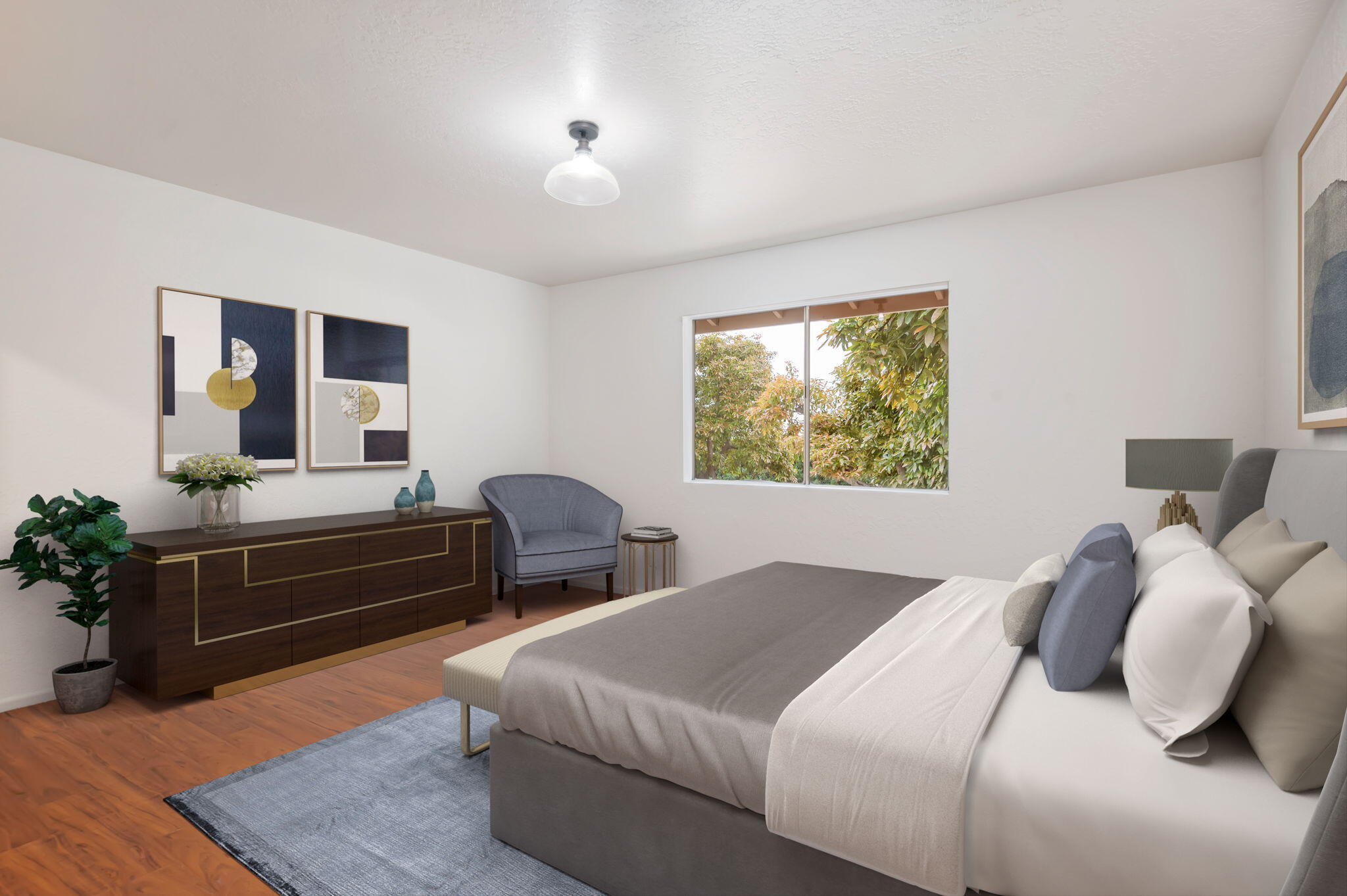 5002 Foothill Road Carpinteria, CA 93013 - Photo 6 of 32 Bedroom 2 (virtual stage)