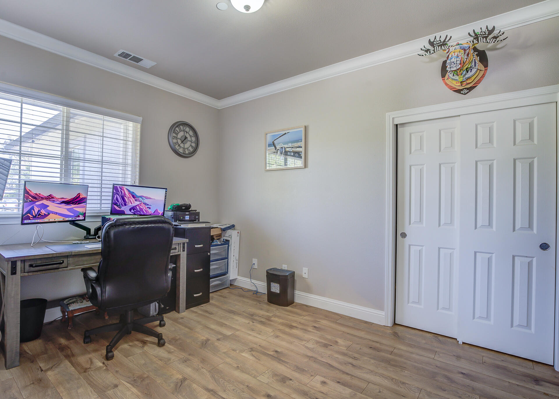 4090 Cambria Drive Redding, CA 96002 - Photo 19 of 48 a view of a workspace with furniture and a window