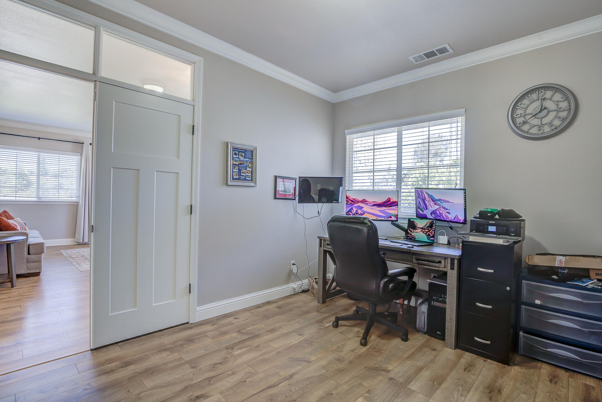 4090 Cambria Drive Redding, CA 96002 - Photo 20 of 48 a view of a workspace with furniture and a window