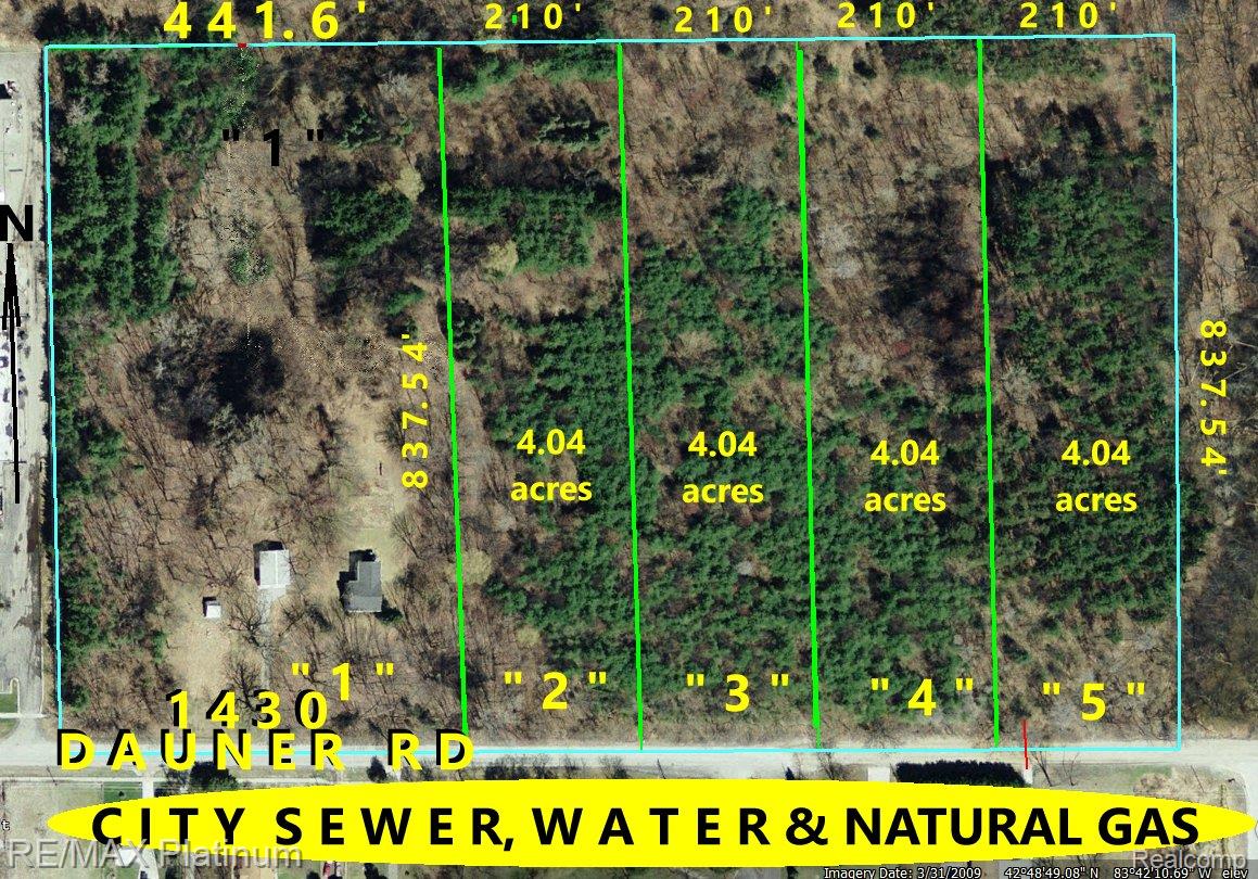 2 Dauner Road Fenton, MI 48430 - Photo 1 of 16 Dauner Rd Vacant Land Proposed Parcels 1-5
