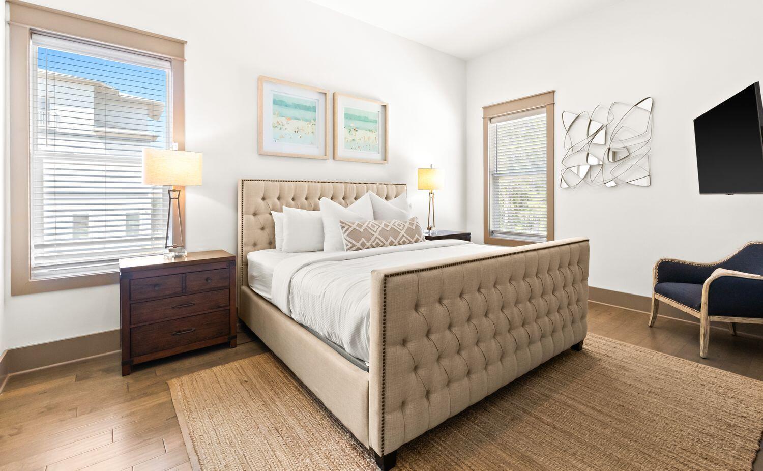 178 Woodward Drive Santa Rosa Beach, FL 32459 - Photo 22 of 29 a bed room with a bed and a television