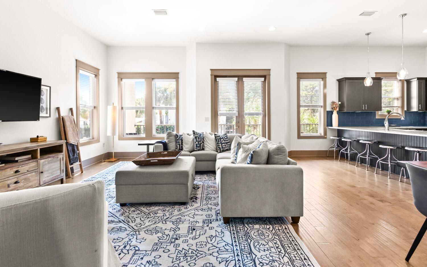 178 Woodward Drive Santa Rosa Beach, FL 32459 - Photo 8 of 29 a living room with furniture and a flat screen tv