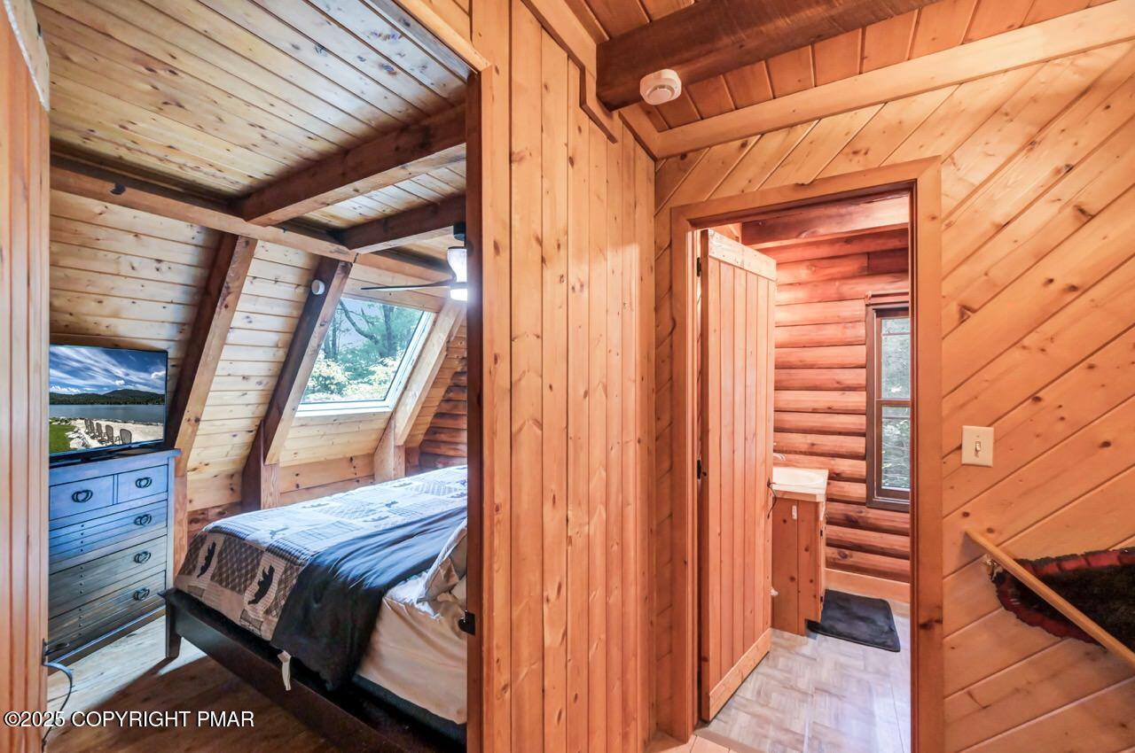 185 Whispering Pine Road Kunkletown, PA 18058 - Photo 36 of 65 a view of a balcony with furniture and shower