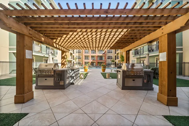 a view of a porch with furniture