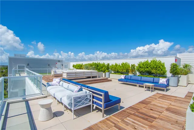 a outdoor view with a sitting space