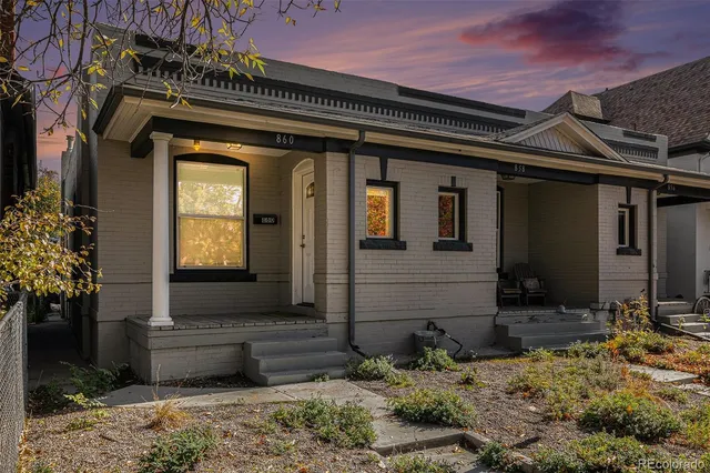 a front view of a house