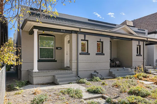 a front view of a house