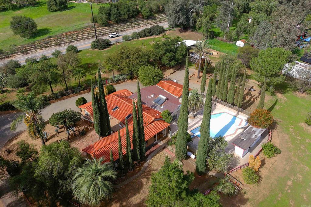 1077 Pine Street Ramona, CA 92065 - Photo 33 of 51 an aerial view of a house with a yard and lake view