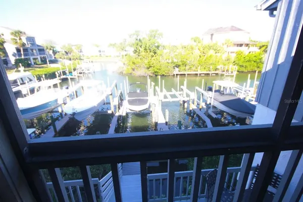 a view of swimming pool from a window