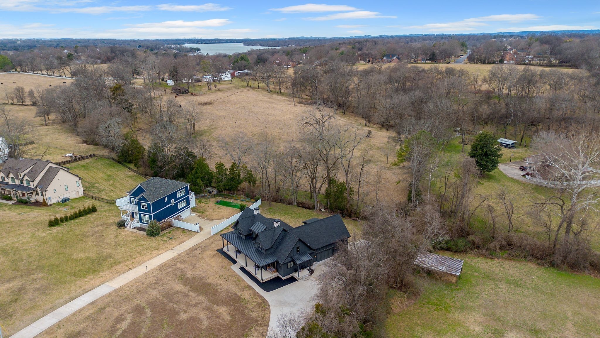 741 Saundersville Ferry Road Mount Juliet, TN 37122 - Photo 84 of 89 an aerial view of a house with a garden