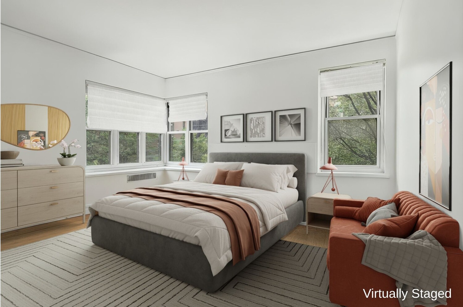 180 West 93rd Street, Unit 2E Manhattan, NY 10025 - Photo 8 of 20 a bedroom with a bed and wooden floor