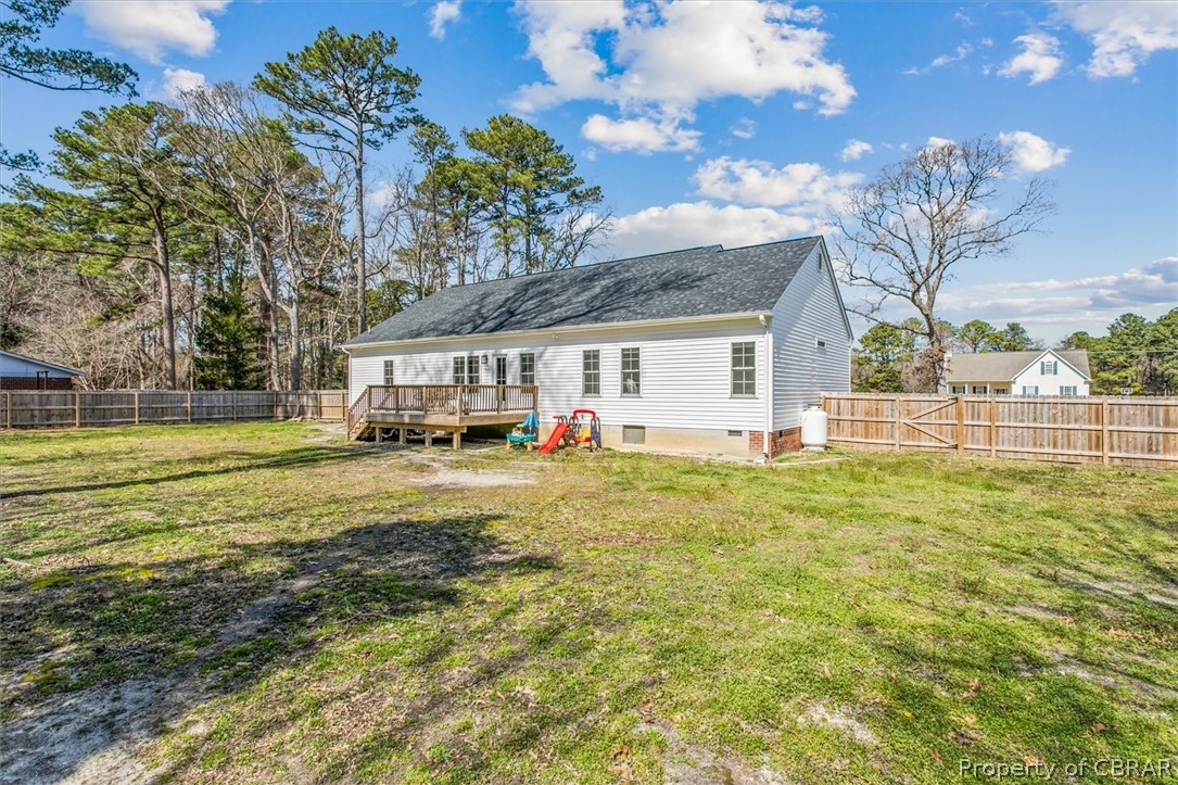 8532 Little England Road Hayes, VA 23072 - Photo 43 of 44 Fenced back yard with plenty of room to run
