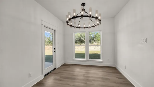 a view of kitchen and front door