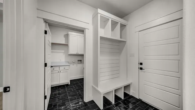 a room with storage and utility