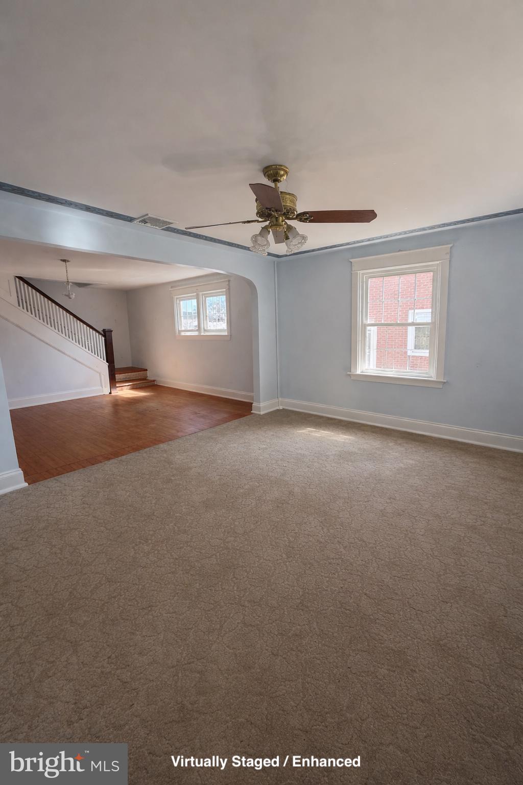 935 Easton Road Hellertown, PA 18055 - Photo 6 of 29 a view of a livingroom with a ceiling fan and window