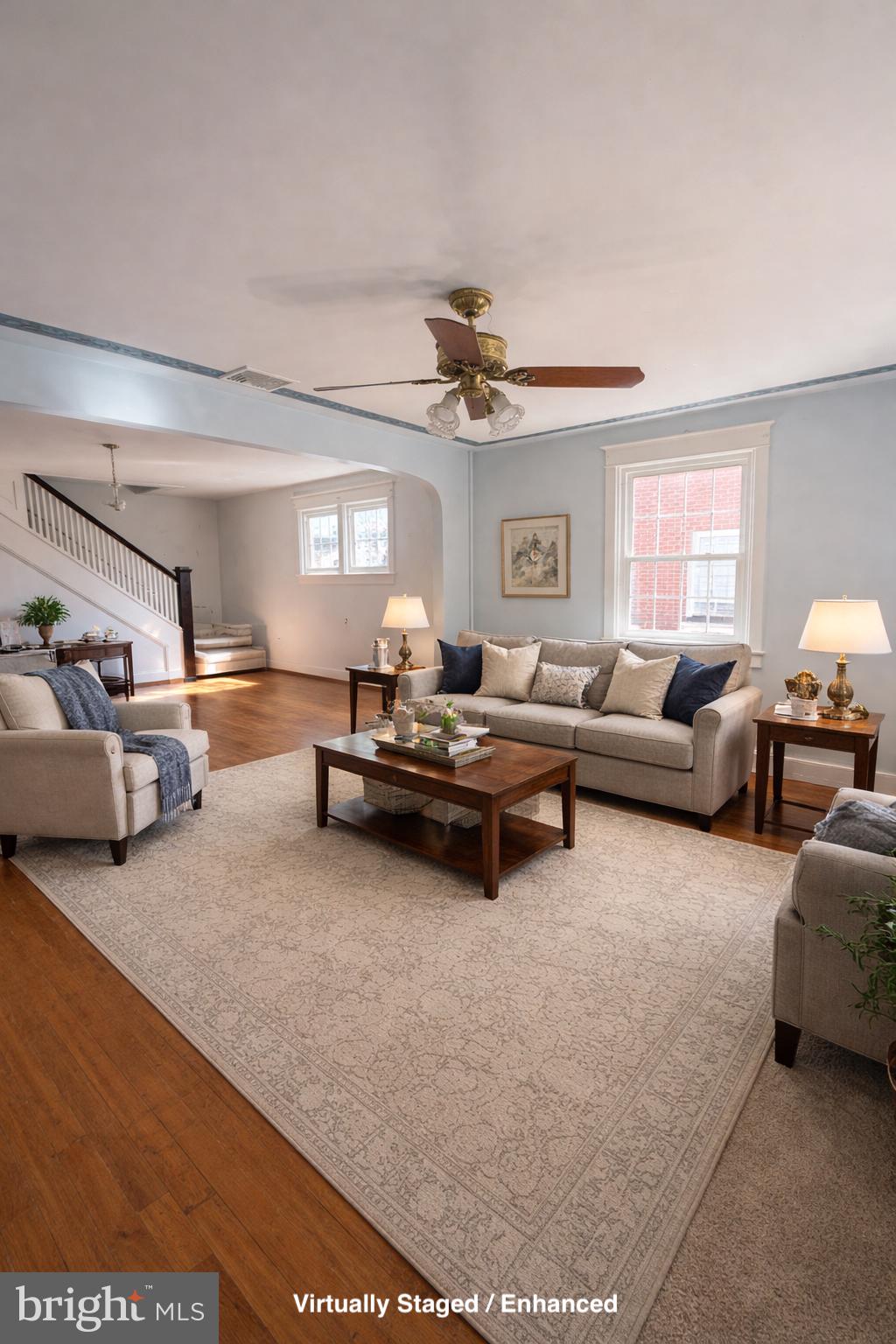 935 Easton Road Hellertown, PA 18055 - Photo 7 of 29 a living room with furniture and a chandelier