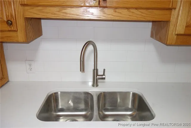 a close view of sink