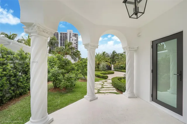 a view of a garden with plants