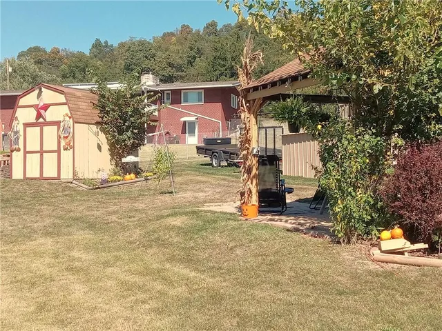 a view of a house with a patio