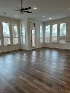 a bathroom with a shower and a shower