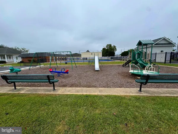 a park view with a bench
