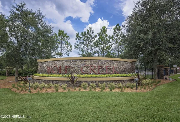 a view of a yard with a tree