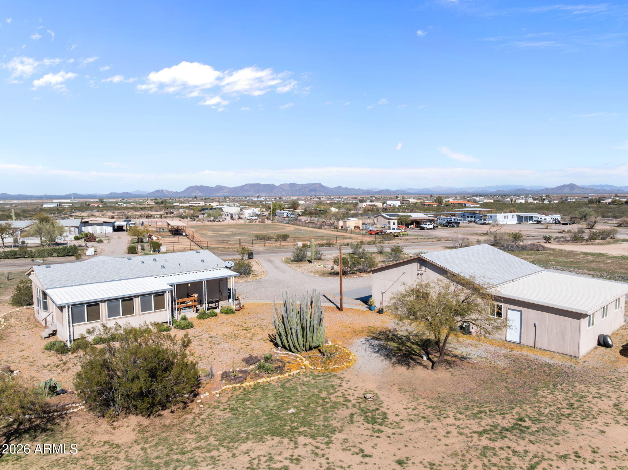51539 West Donald Road Aguila, AZ 85320 - Photo 16 of 43 an aerial view of a house with a lake view