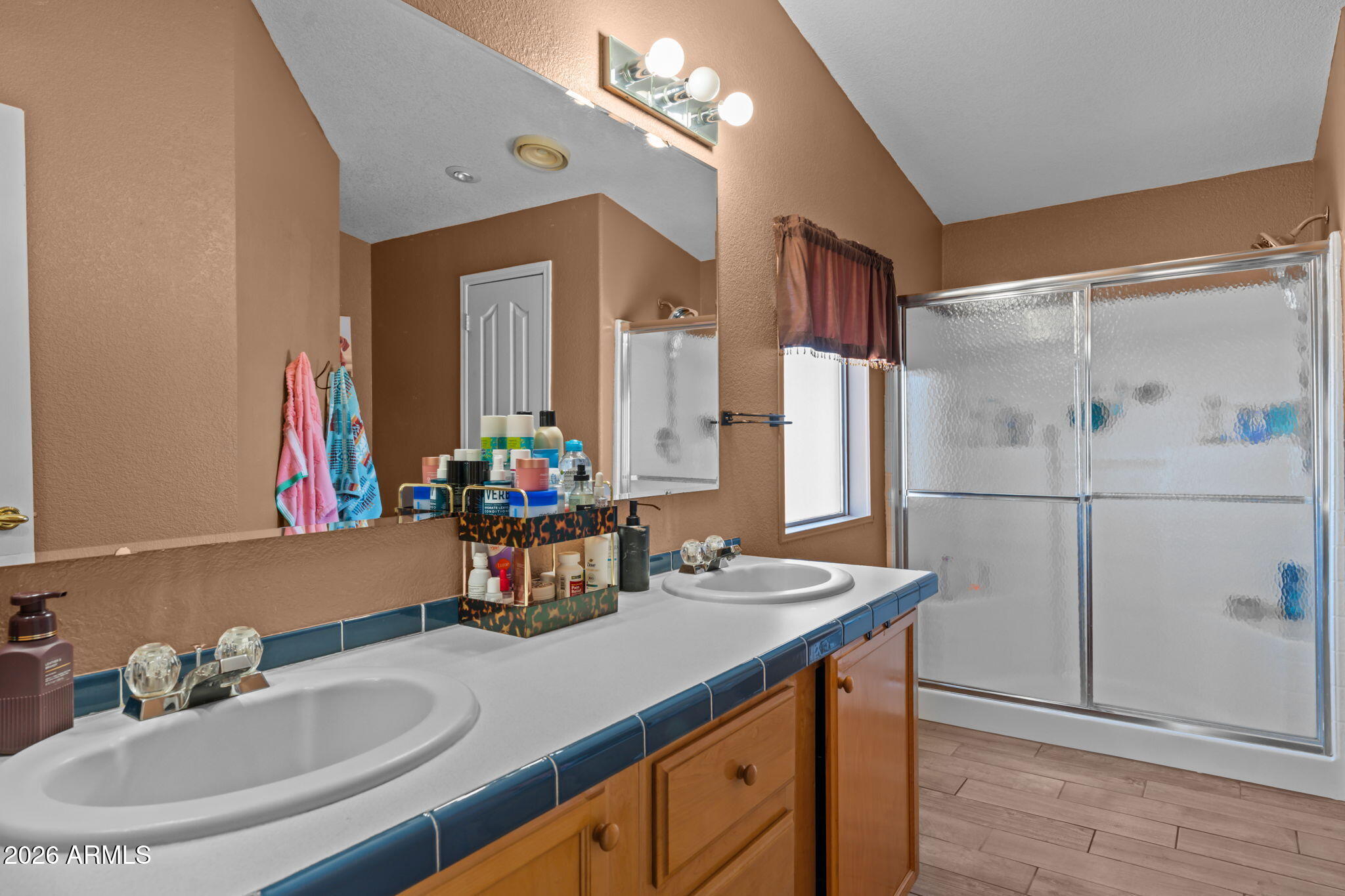 51539 West Donald Road Aguila, AZ 85320 - Photo 40 of 43 a bathroom with a sink double vanity and a mirror