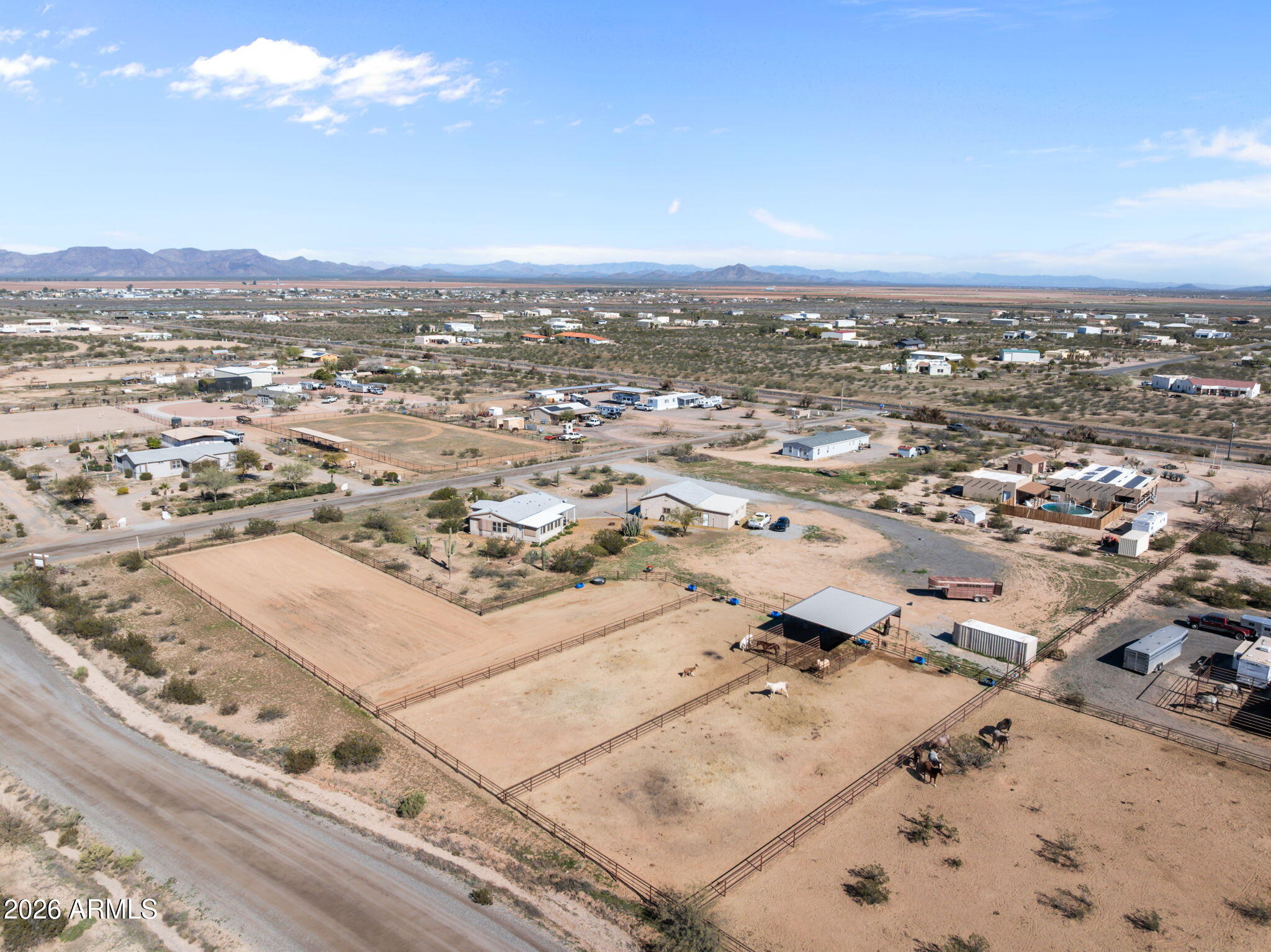 51539 West Donald Road Aguila, AZ 85320 - Photo 10 of 43 an aerial view of residential building with ocean view