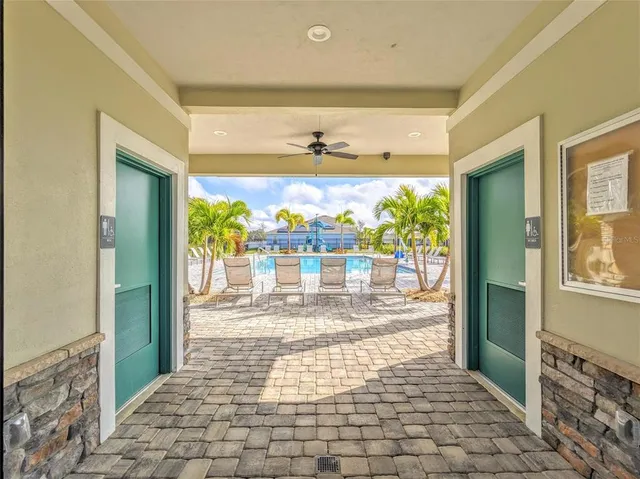 a view of a entryway door of the room