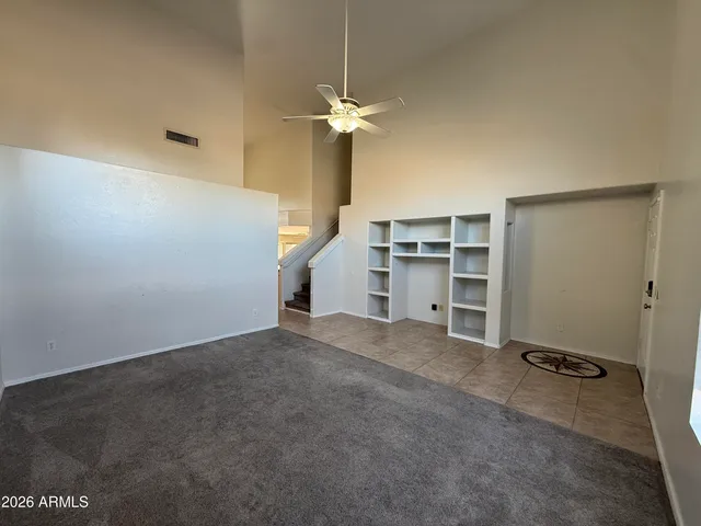 a view of a room with a closet