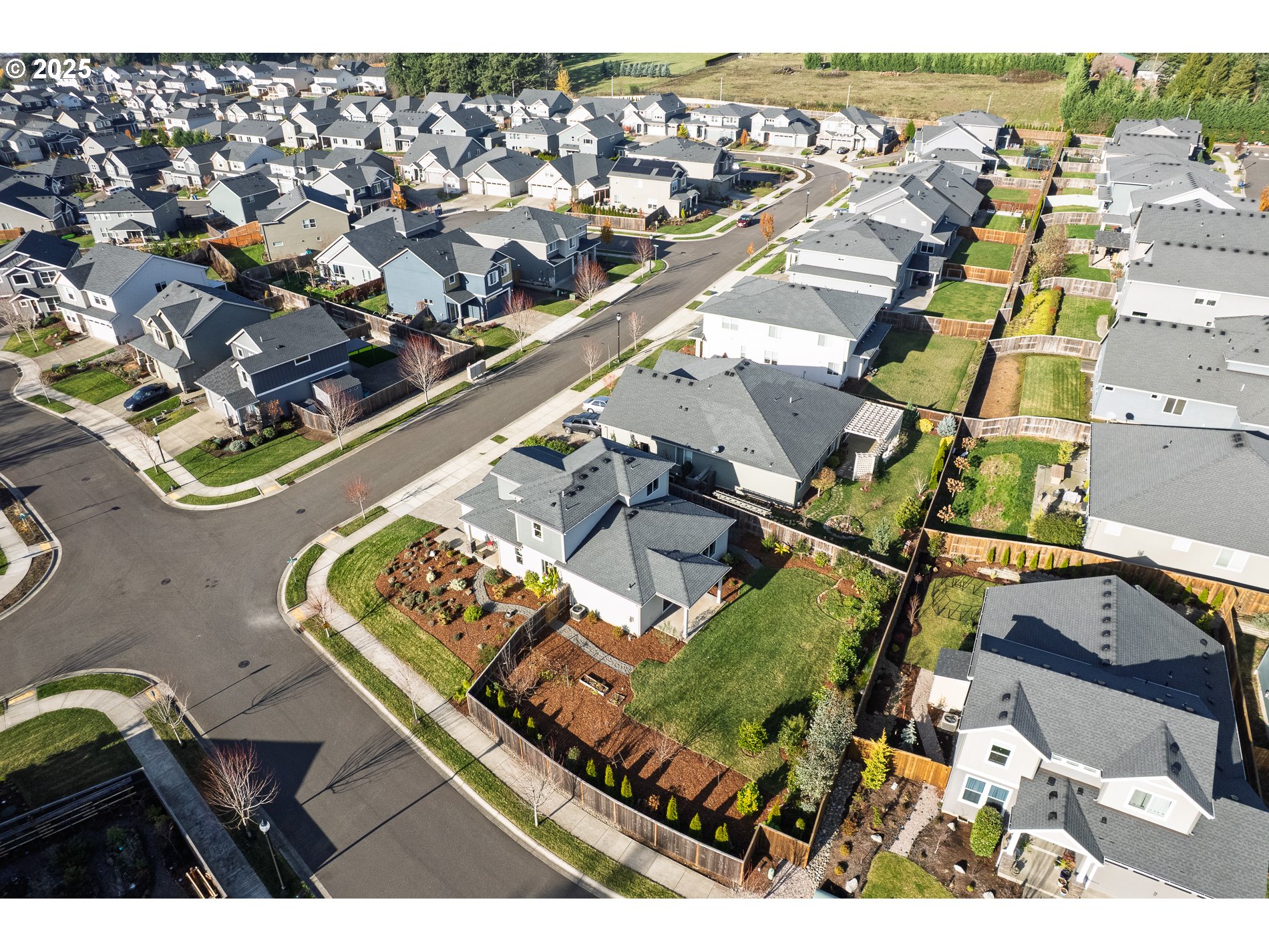 3606 Northeast Oriole Street Camas, WA 98607 - Photo 19 of 48 an aerial view of residential houses with outdoor space