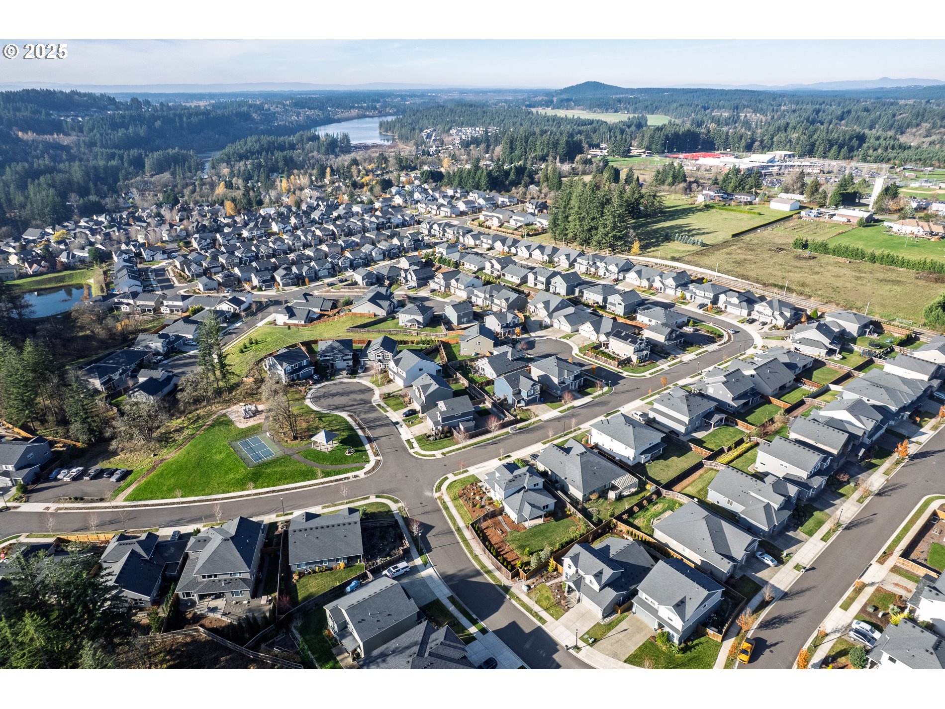 3606 Northeast Oriole Street Camas, WA 98607 - Photo 21 of 48 an aerial view of residential houses with outdoor space
