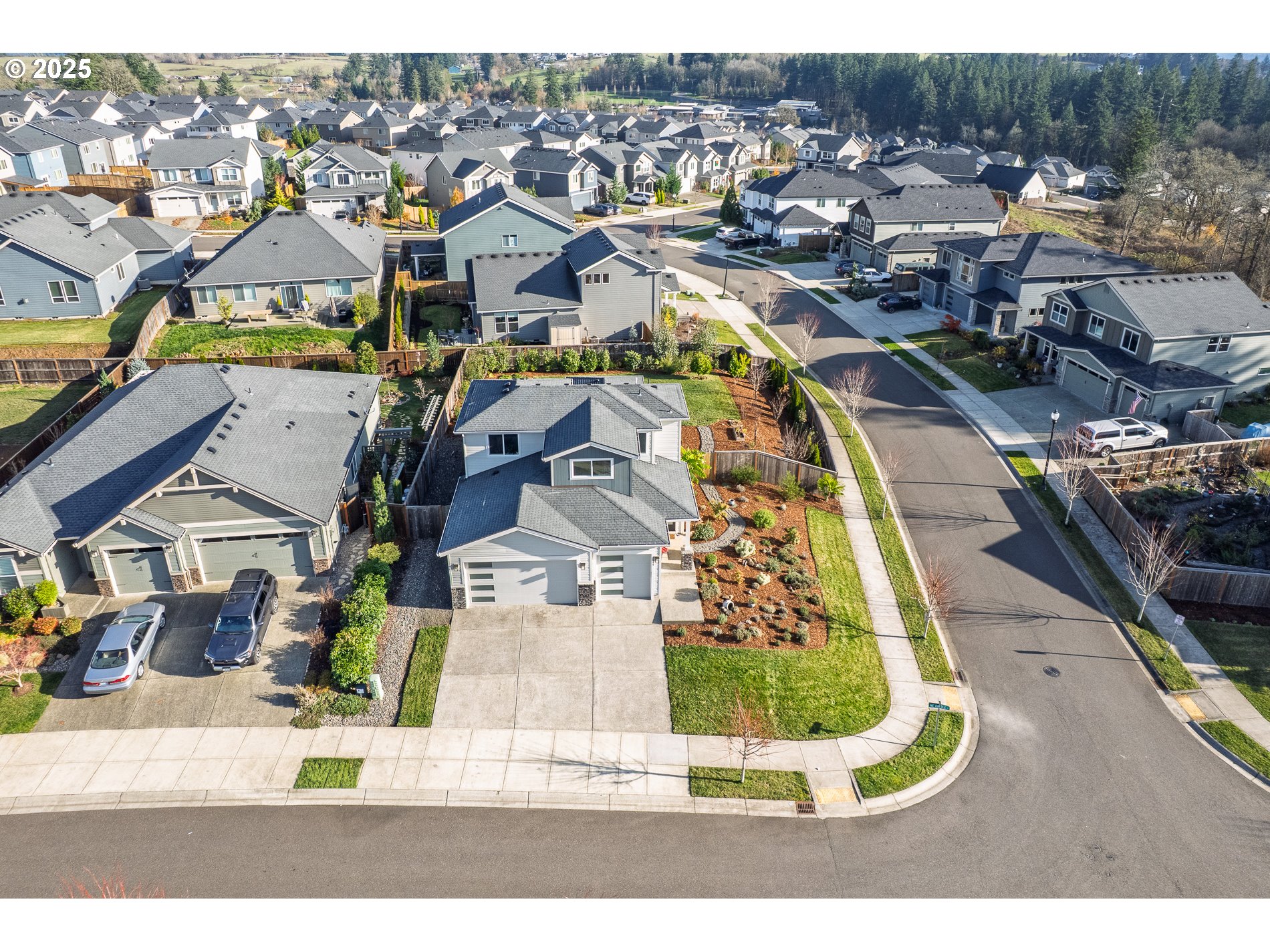 3606 Northeast Oriole Street Camas, WA 98607 - Photo 5 of 48 an aerial view of residential houses with yard