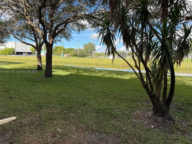 a view of an outdoor space with a lake view
