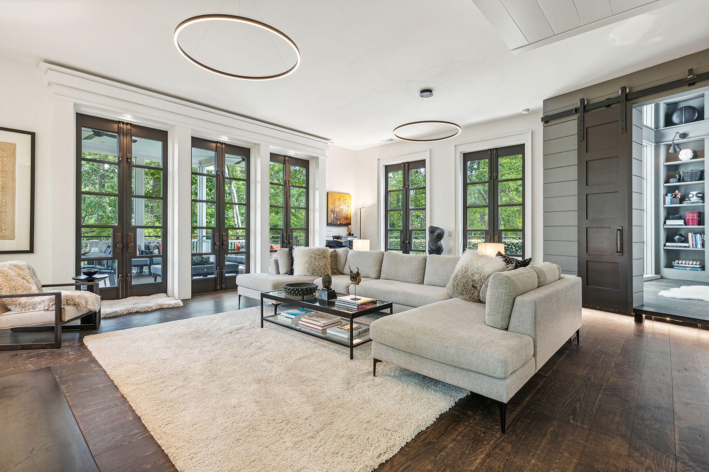 47 Robert Mills Circle Mount Pleasant, SC 29464 - Photo 15 of 98 Living room with glass doors to porch
